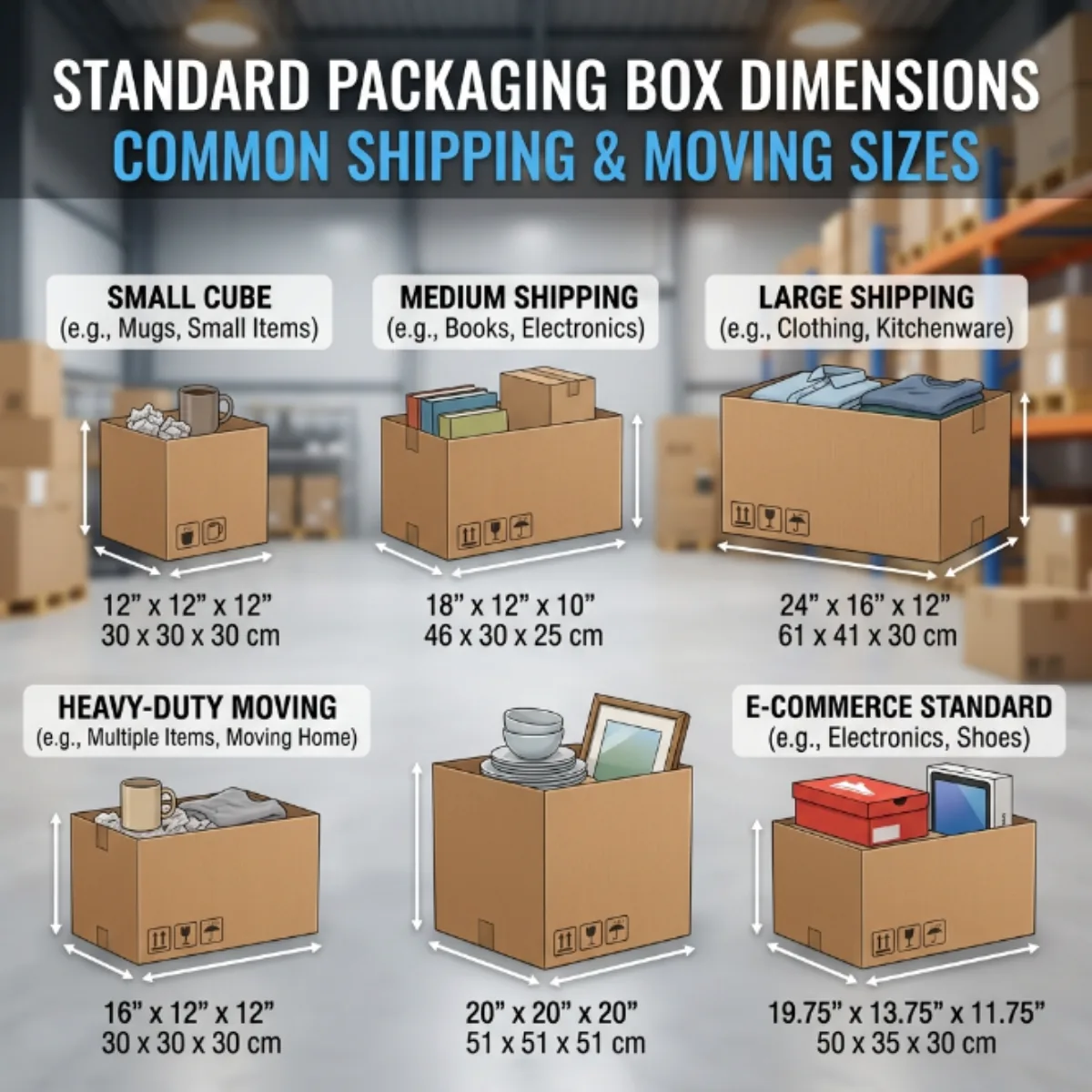 Standard Packaging Box Dimensions Guide for Every Industry