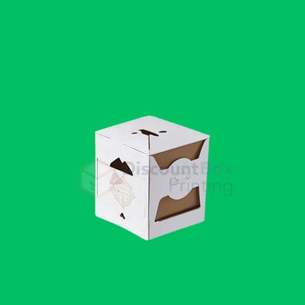 Custom die-cut boxes in several shapes and sizes showing length, width and height
