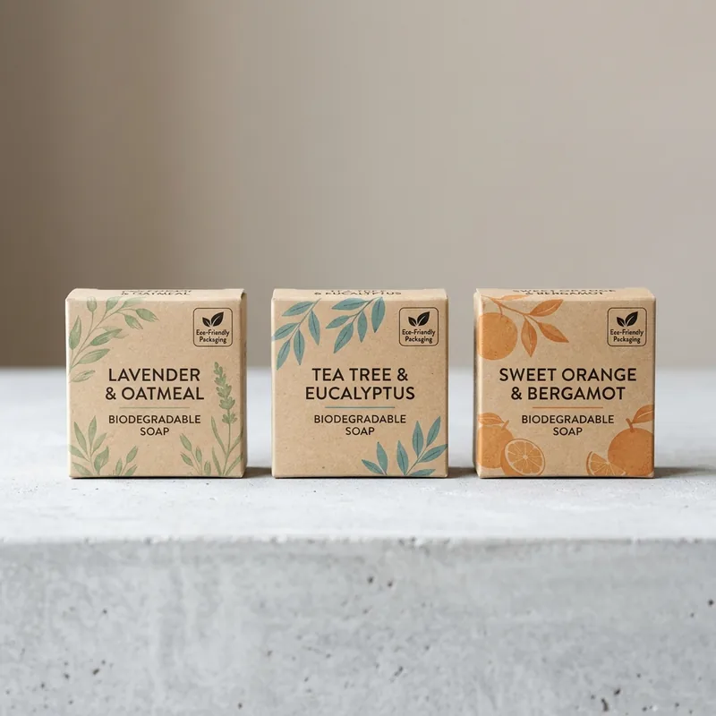 Biodegradable custom soap packaging in kraft