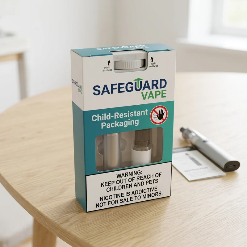 Custom child-resistant vape packaging for pods and devices