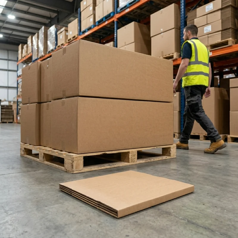 A mailer box beside a larger shipping box