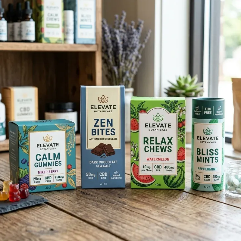 Child-resistant custom CBD edible boxes