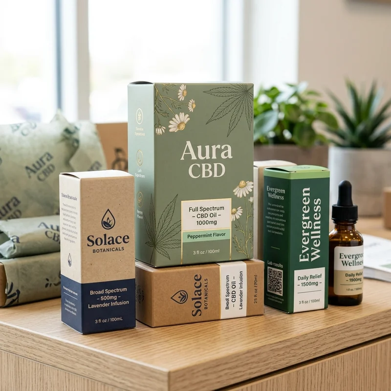 Custom CBD oil boxes with inserts in printed board