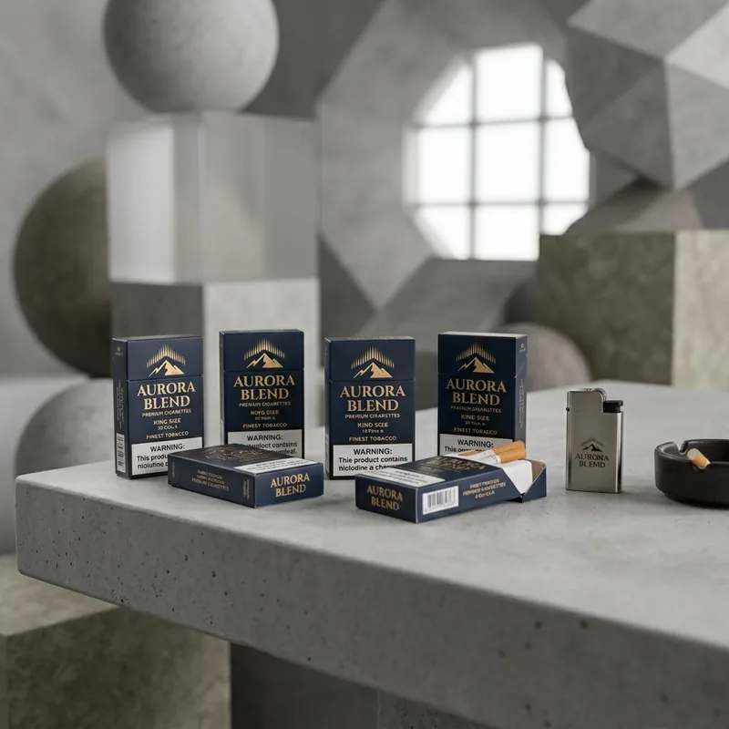 Range of custom cigarette packs in different styles and finishes