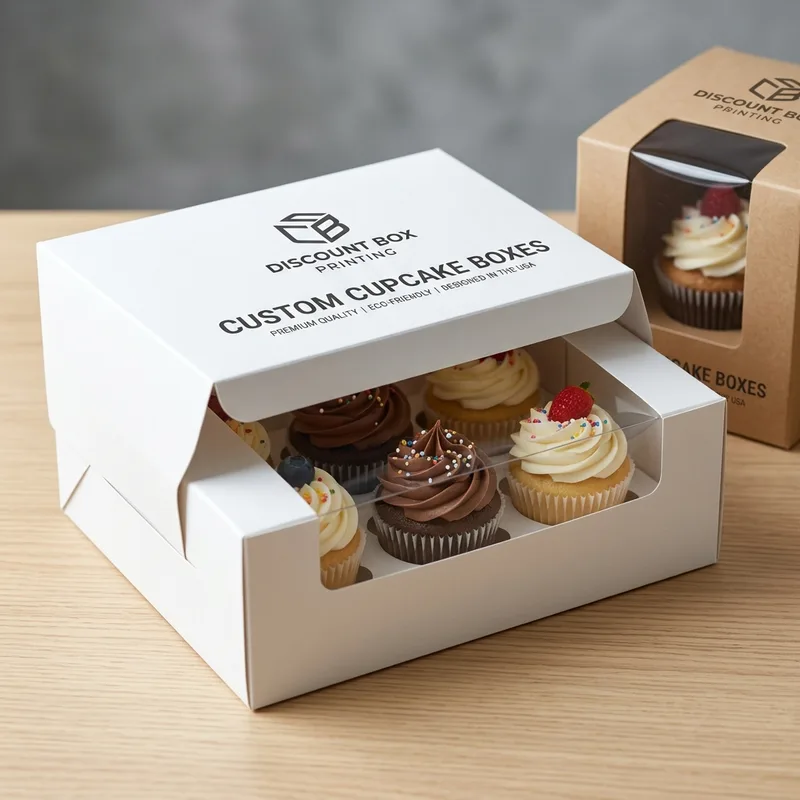 Cupcake box with an insert keeping treats steady