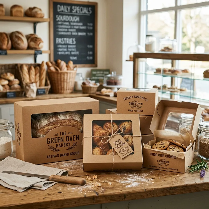Eco-Friendly Kraft Custom Bakery Boxes