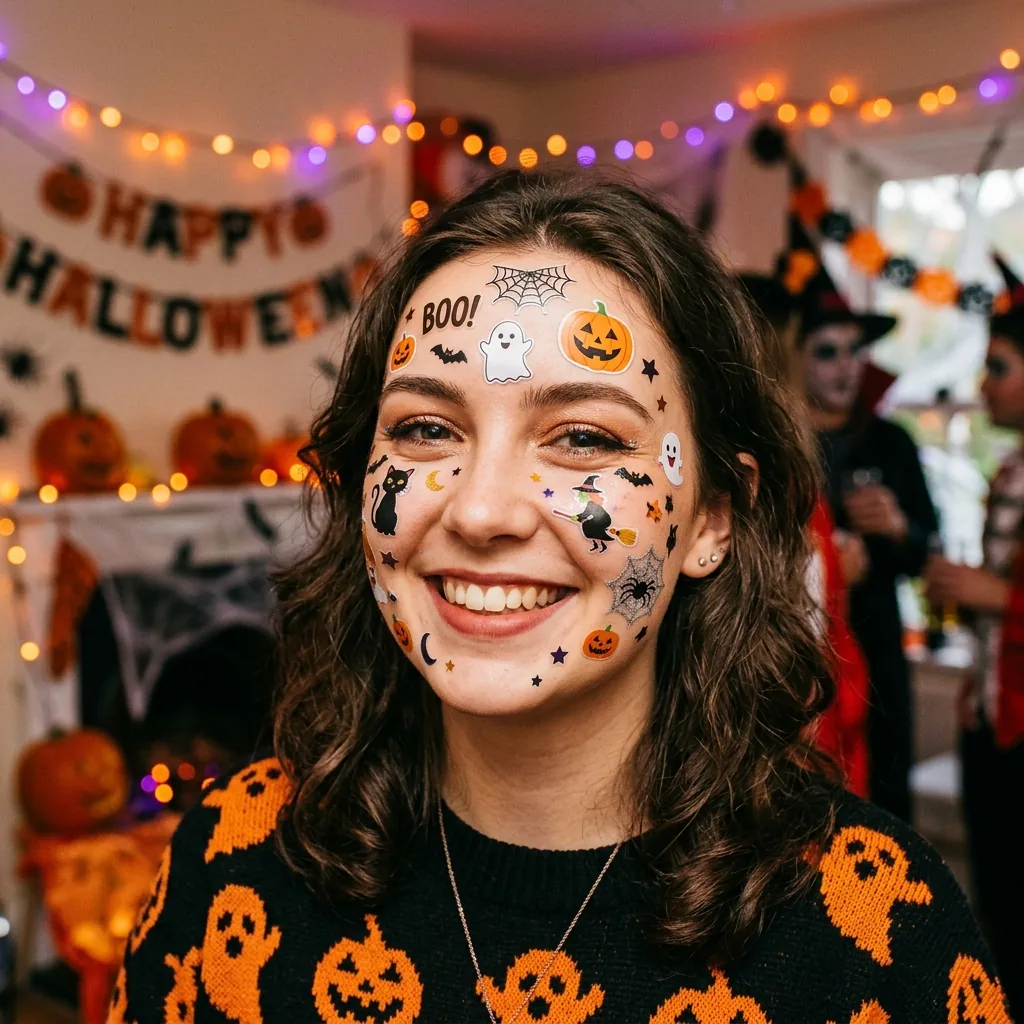 Custom Halloween Face Stickers thumbnail 4