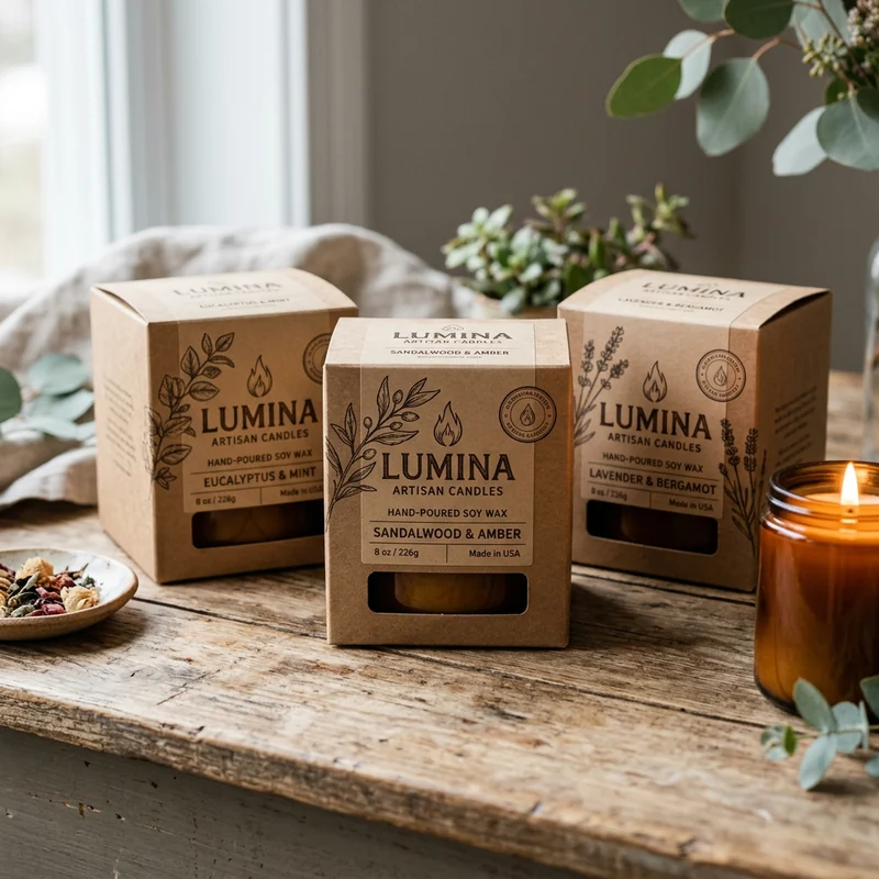 Custom candle packaging — Custom Kraft Candle Boxes