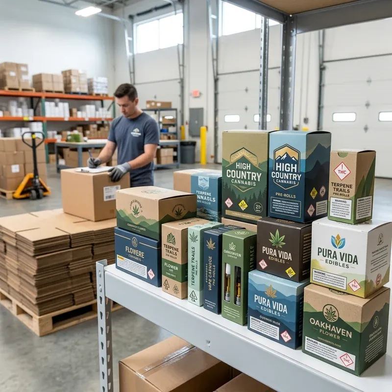 Custom printed marijuana boxes with branding for dispensary flower
