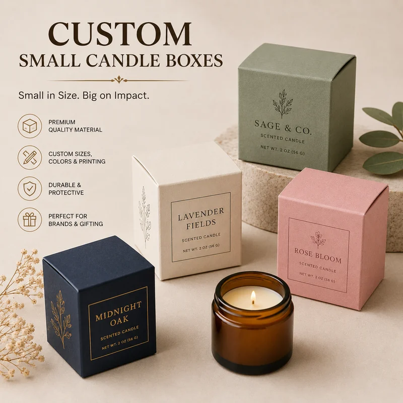 Custom candle packaging — Custom Small Candle Boxes
