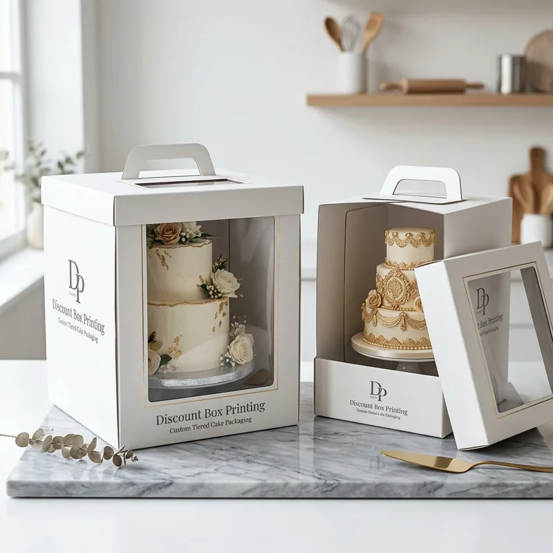 Custom bakery packaging — Custom Tiered Cake Packaging