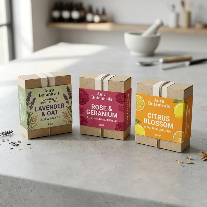 Handmade soap packaging sized and vented correctly