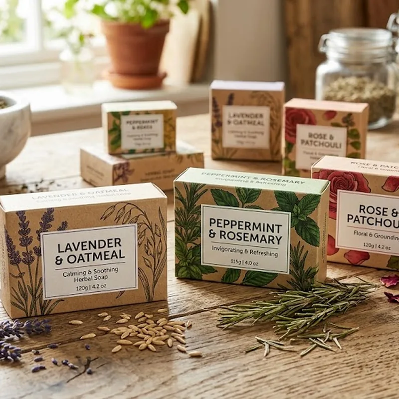 Custom soap packaging — Herbal Soap Containers