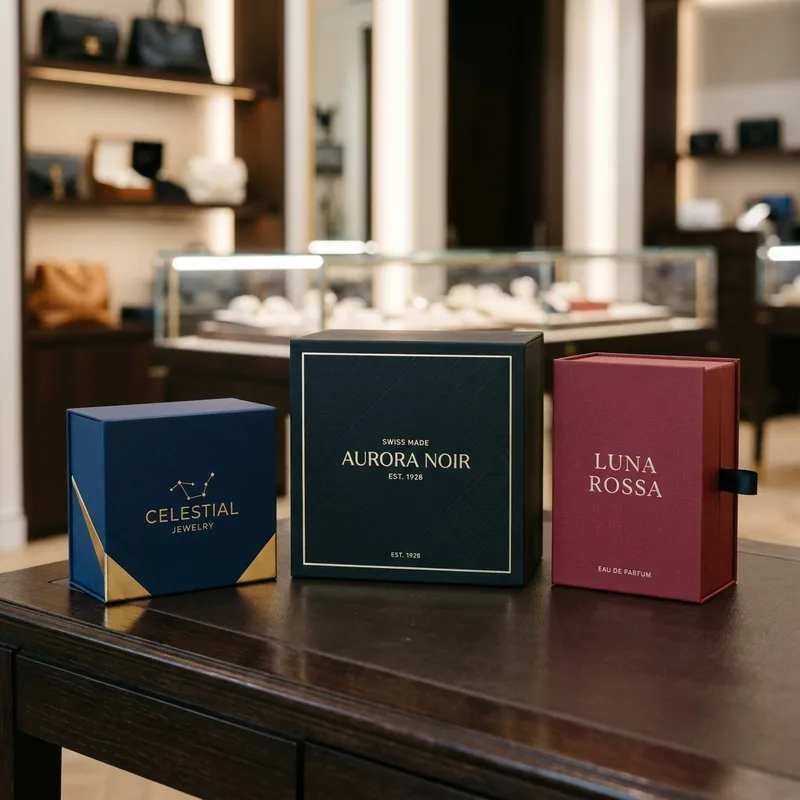 High-end rigid packaging with magnetic closure and insert