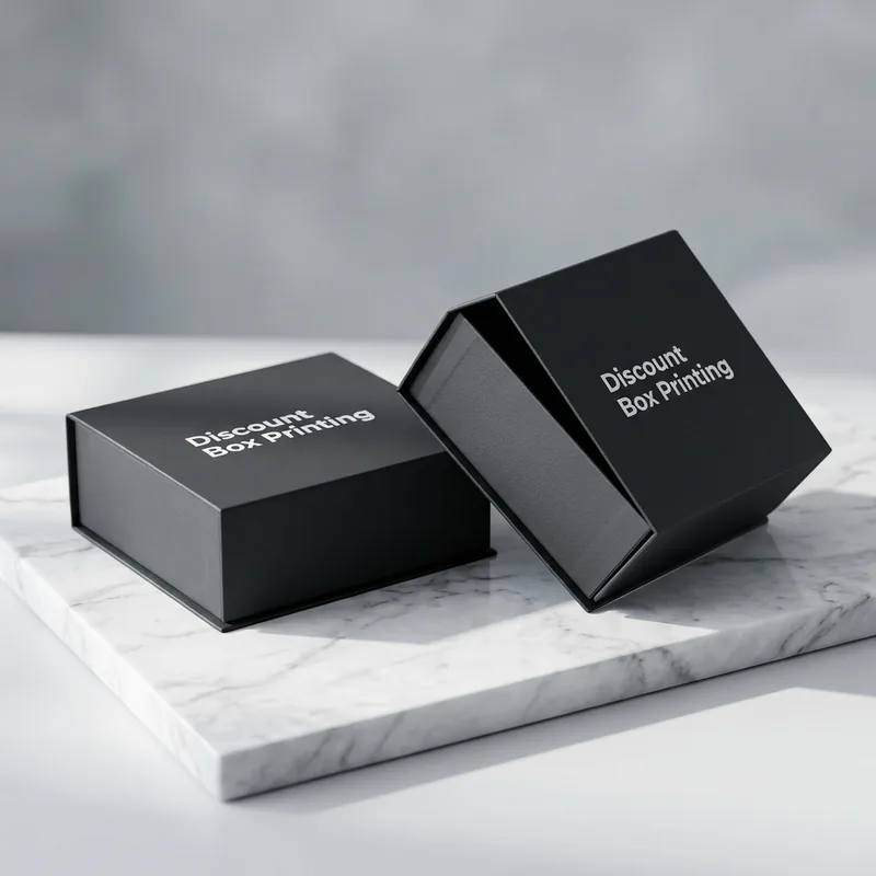 Premium magnetic gift box with insert and ribbon
