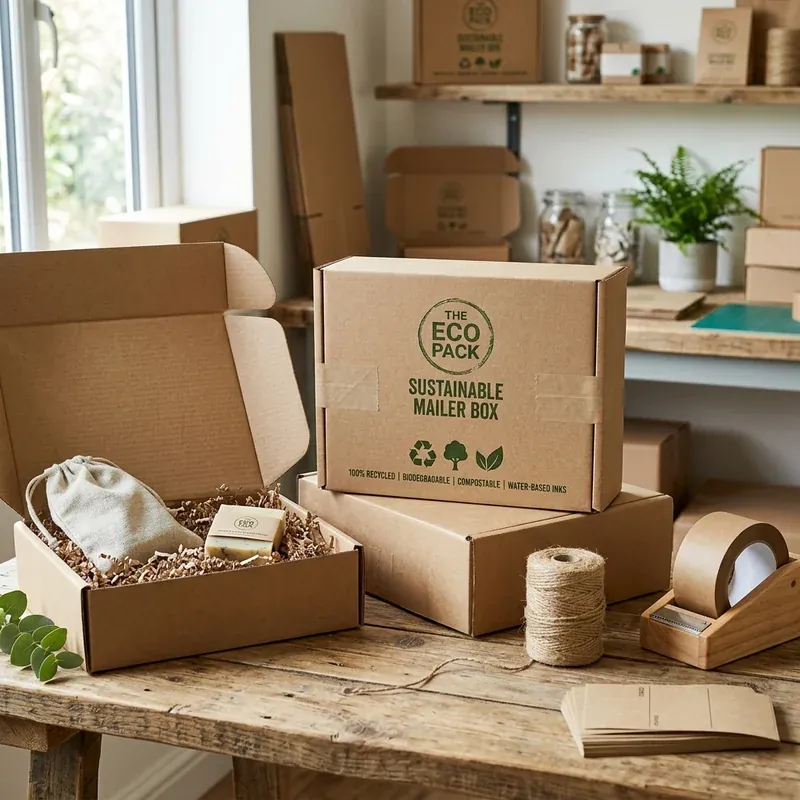 Sustainable custom mailer boxes in recycled kraft